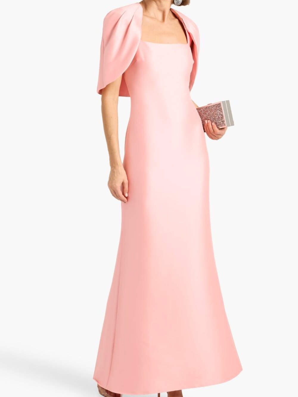 Badgley Mischka EG4666 Cape Sleeve Column Gown
